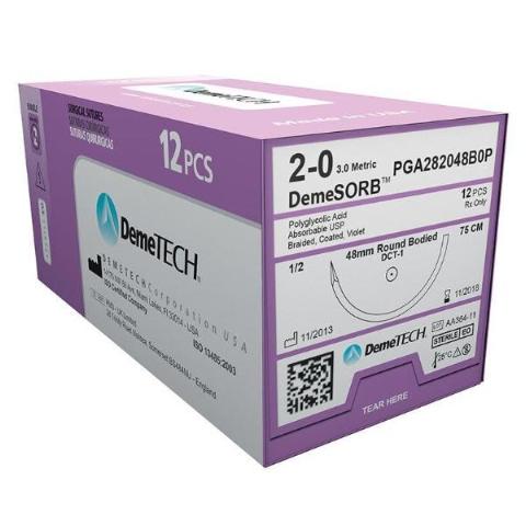 Demetech Polyglycolic Acid PGA Absorbable Suture