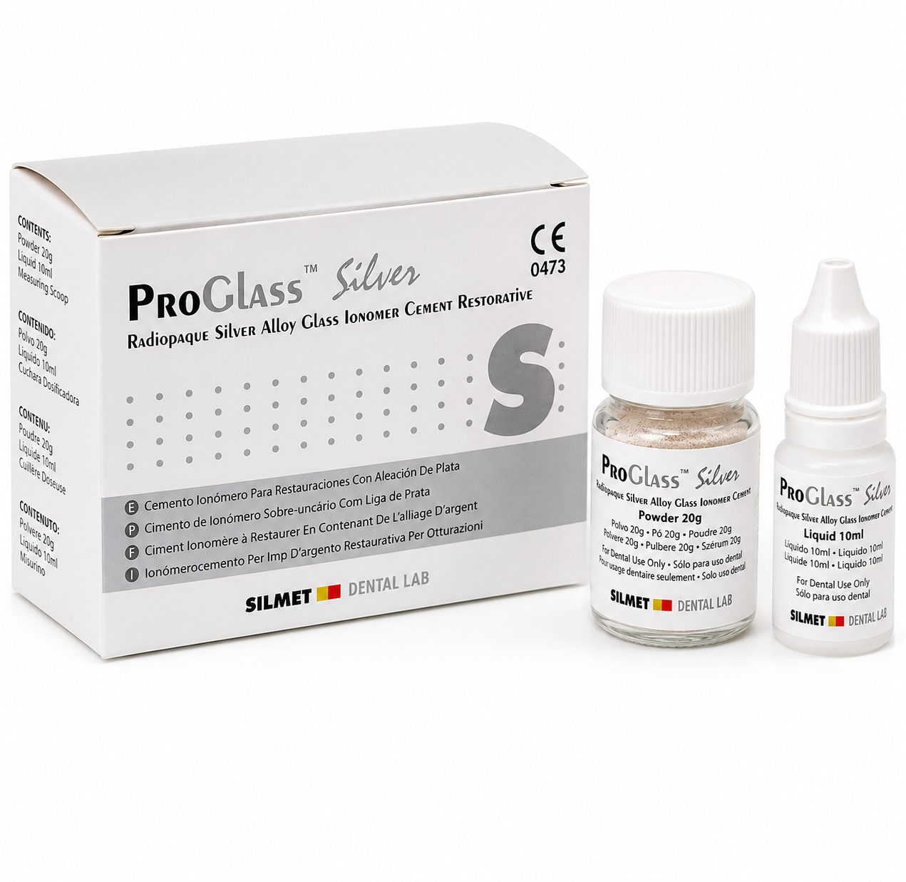 Silmet ProGlass Silver  Powder 20gm & Liquid 10ml. (510-17S001)