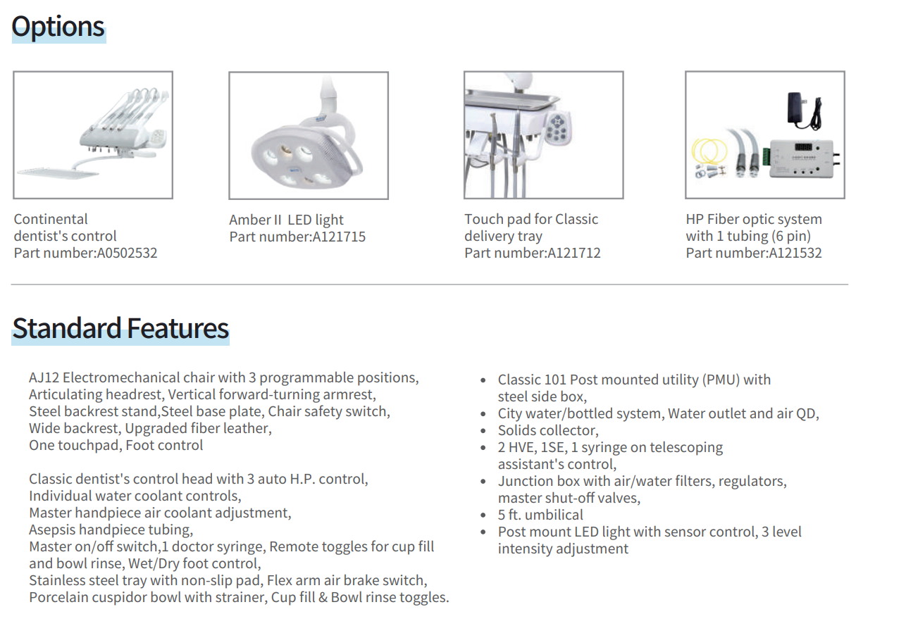 AJ12 Classic 101 Operatory Package