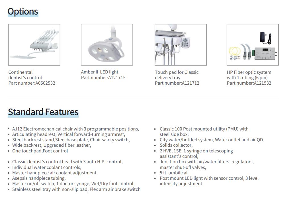 AJ12 Classic 100 Operatory Package