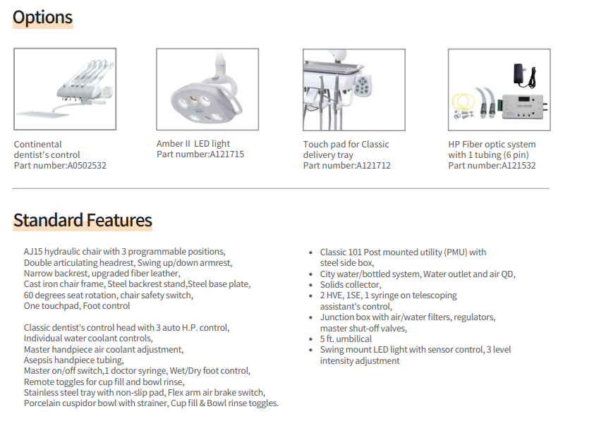 AJ15 Classic 101 Operatory Package