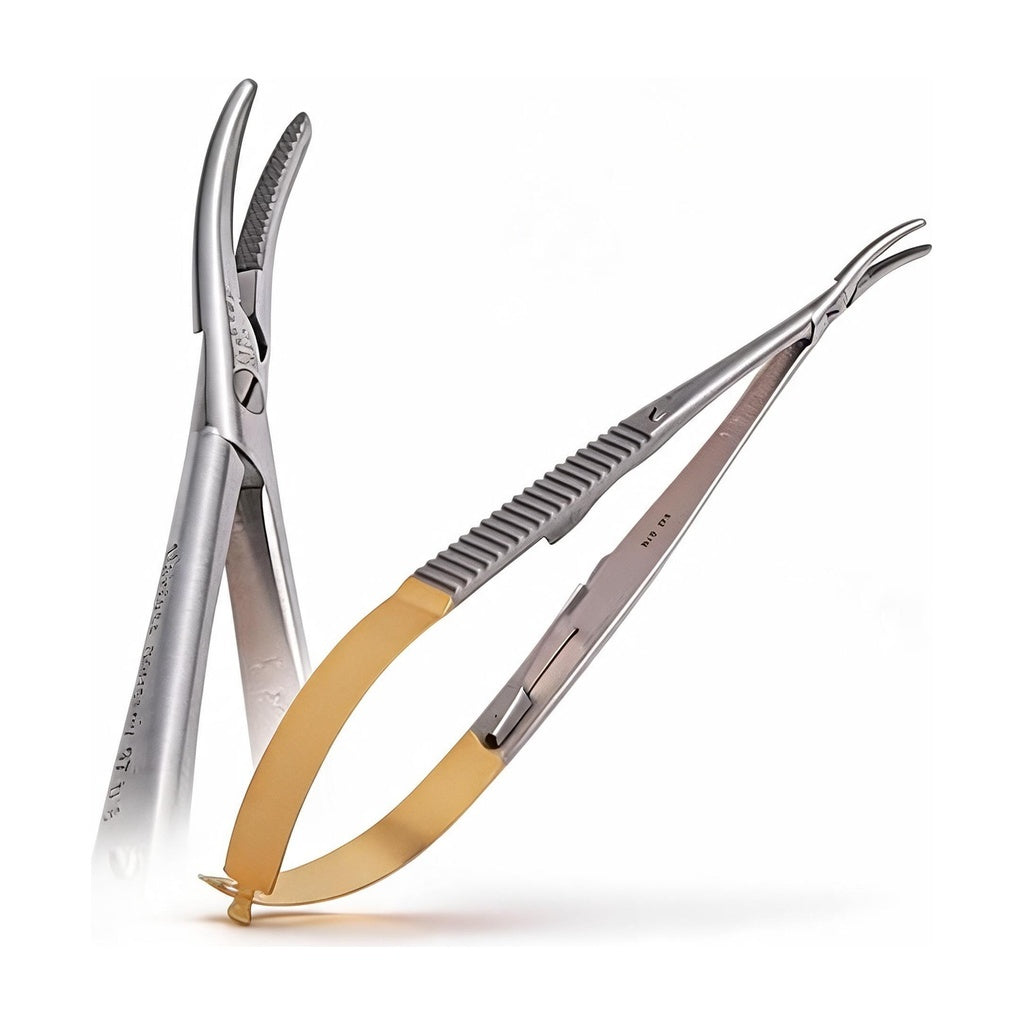 USA Delta Tungsten Castroviejo Needle Holders 7" Curved Maxi-Sharp (100-NHTCC)