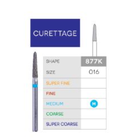 3D Dental SABUR Operatory Diamond Burs (CURETTAGE)