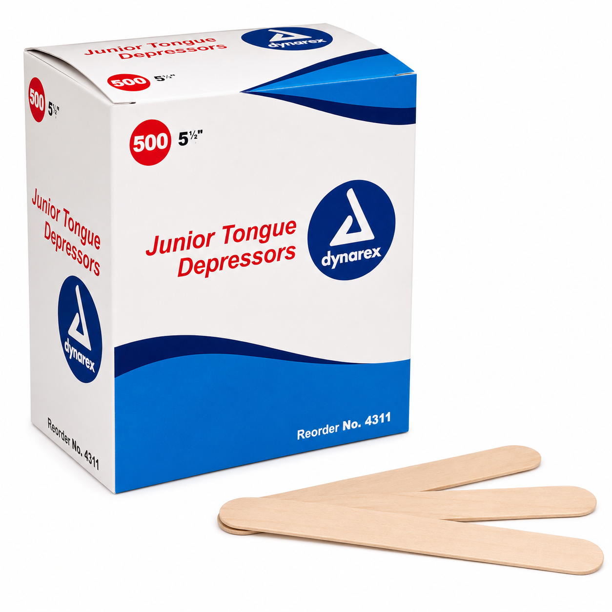 Dynarex Tongue Depressors 5 1/2" x  5/8" (400-9007)