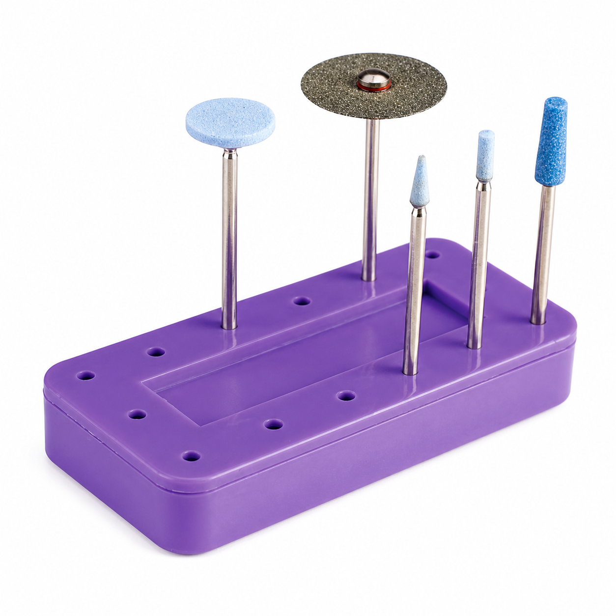 Plasdent Magnetic Bur Blocks 14-bur capacity; 3" x 1-1/2" x 1/2" diameter Ea.