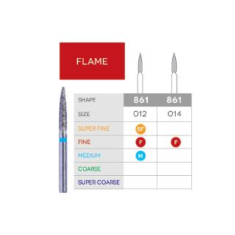 3D Dental SABUR Operatory Diamond Burs (FLAME)