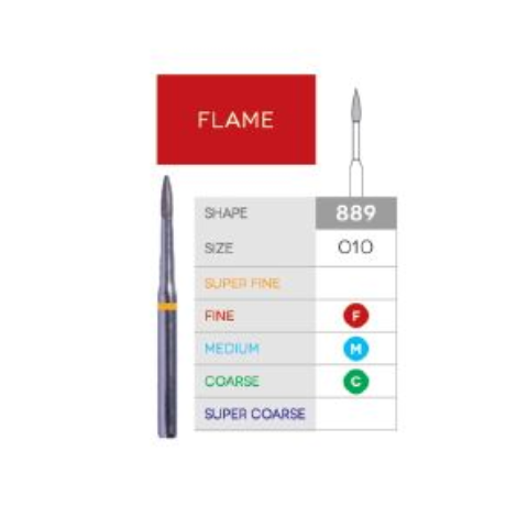 3D Dental SABUR Operatory Diamond Burs (FLAME)