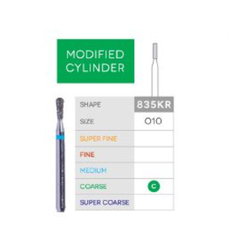 3D Dental SABUR Operatory Diamond Burs (MODIFIED CYLINDER)