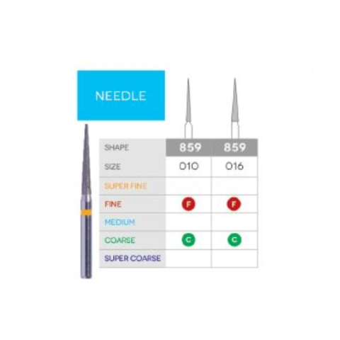 3D Dental SABUR Operatory Diamond Burs (NEEDLE)