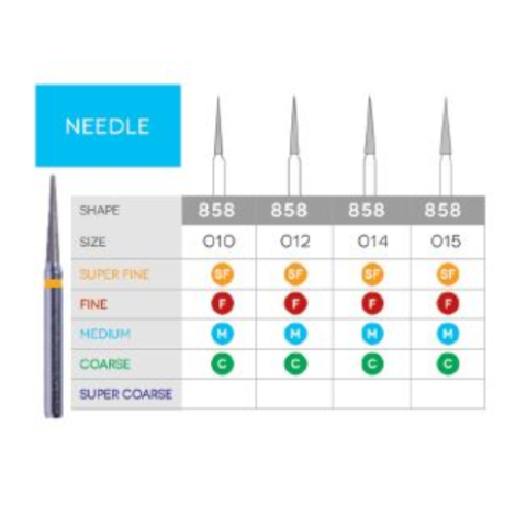 3D Dental SABUR Operatory Diamond Burs (NEEDLE)