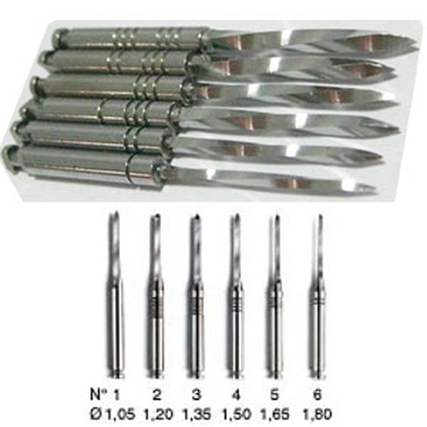 Nordin Post Reamers Gold Plated Assorted (800-04401)