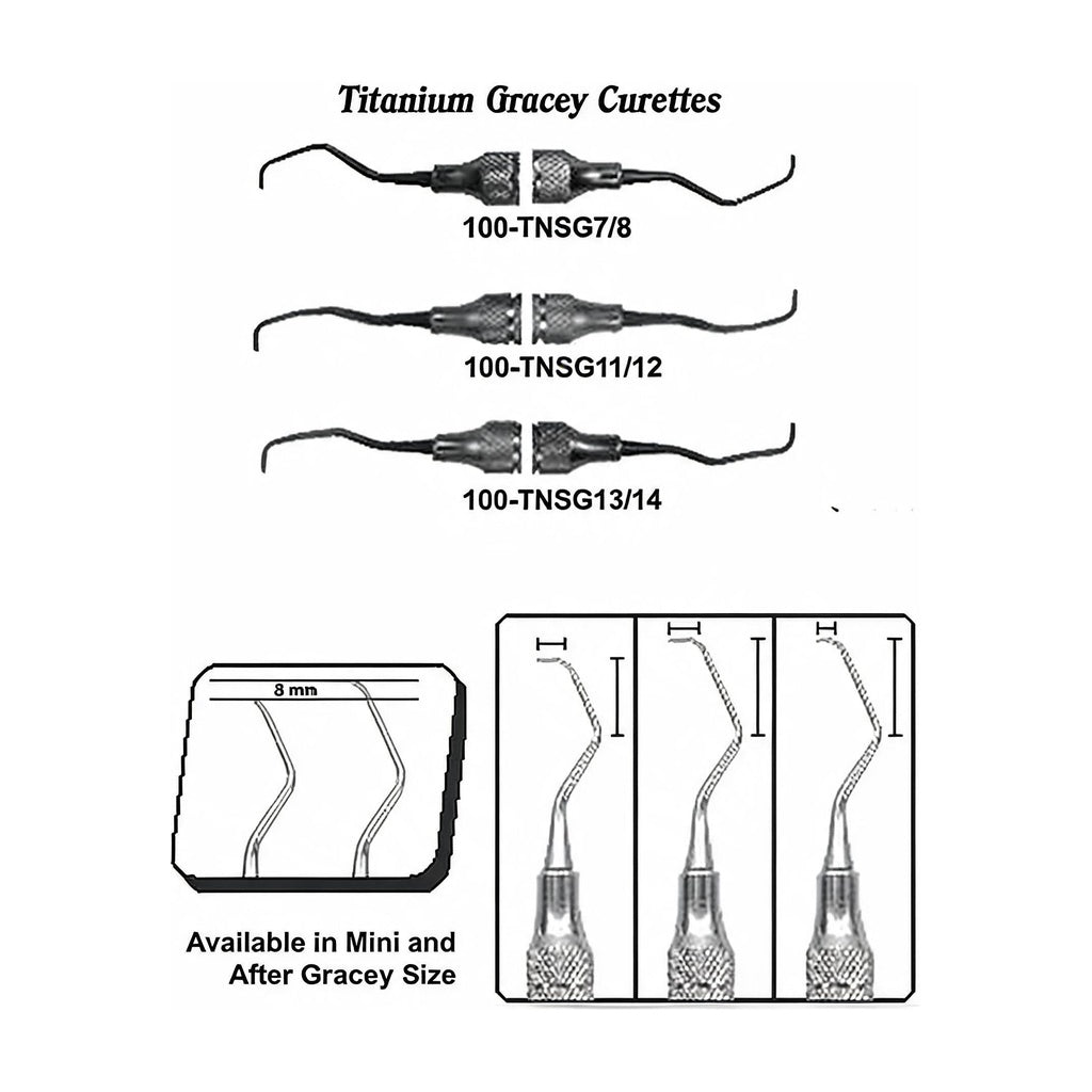 USA Delta Titanium Gracey Curettes Style